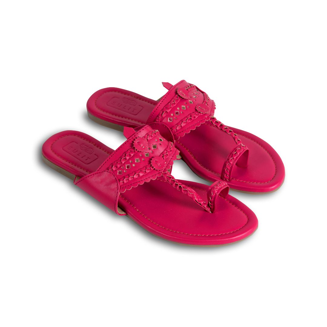 Fuschia Pink Kolhapuri