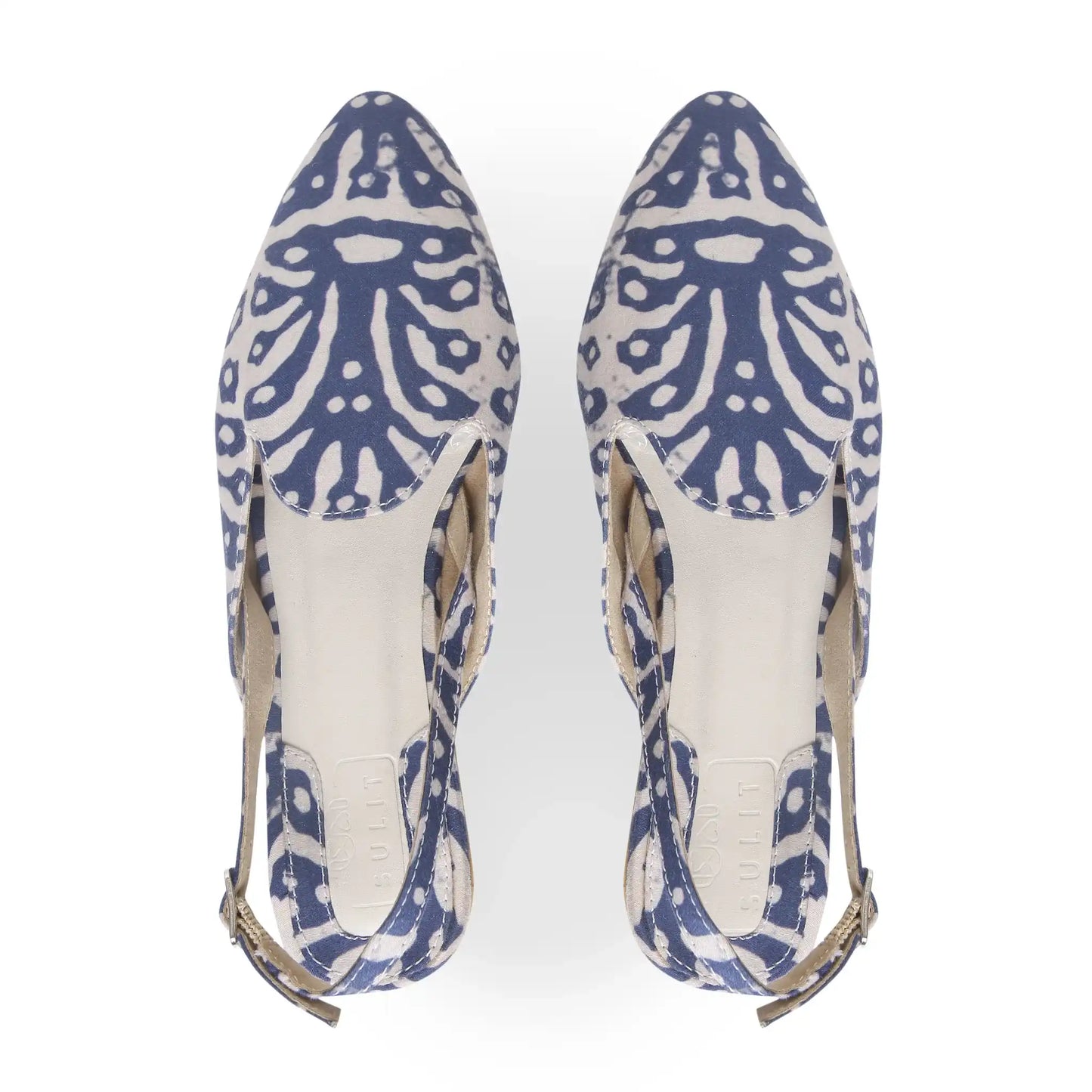 Blue Block Print Mojri