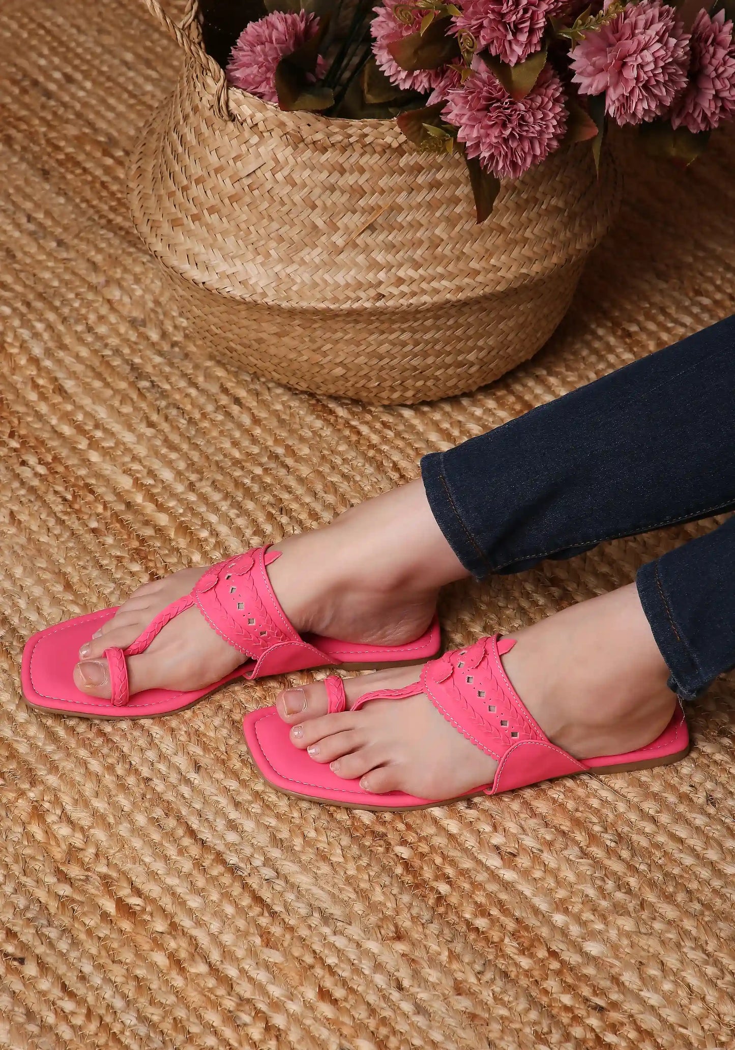 Neon Pink Kolhapuri