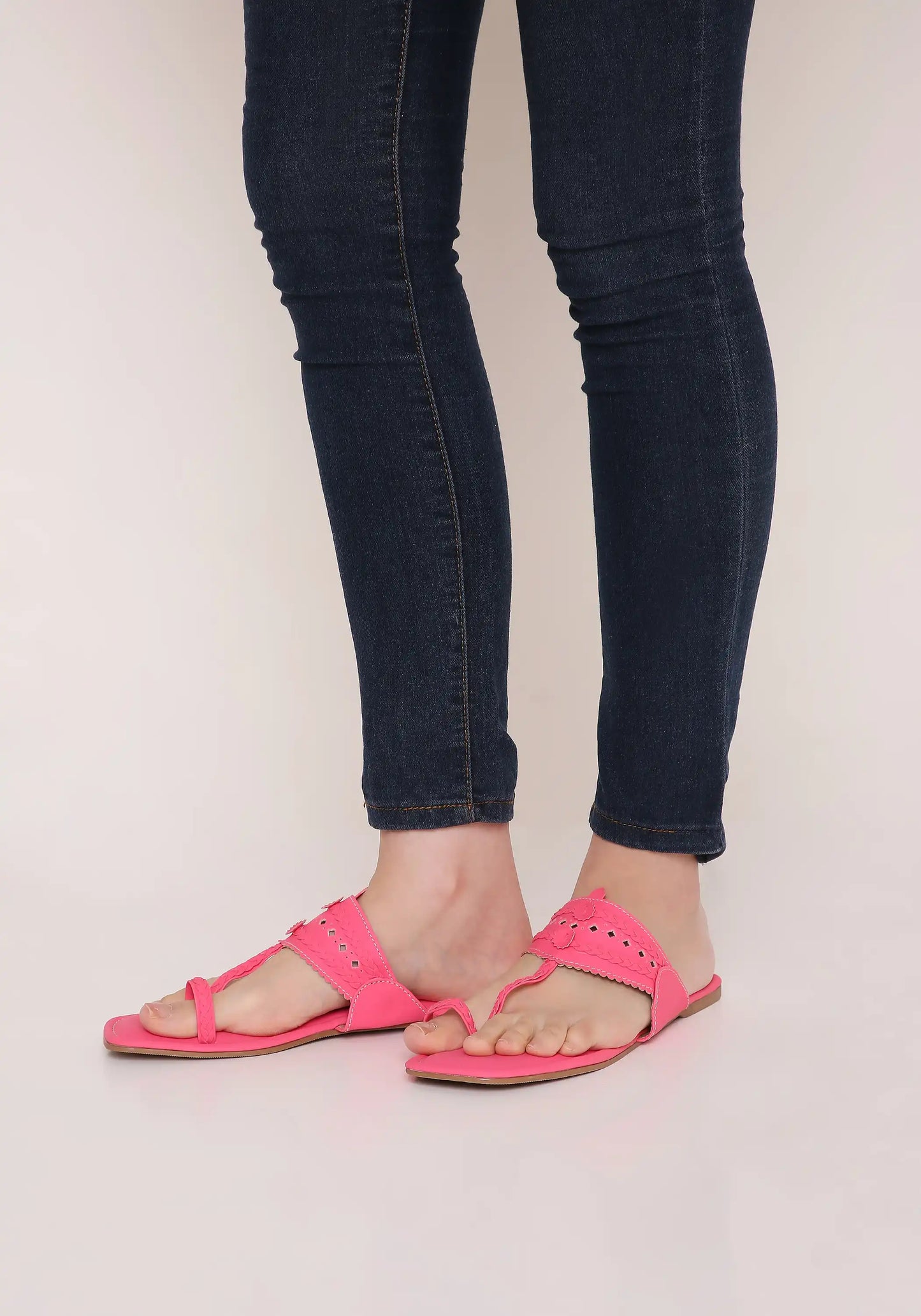 Neon Pink Kolhapuri