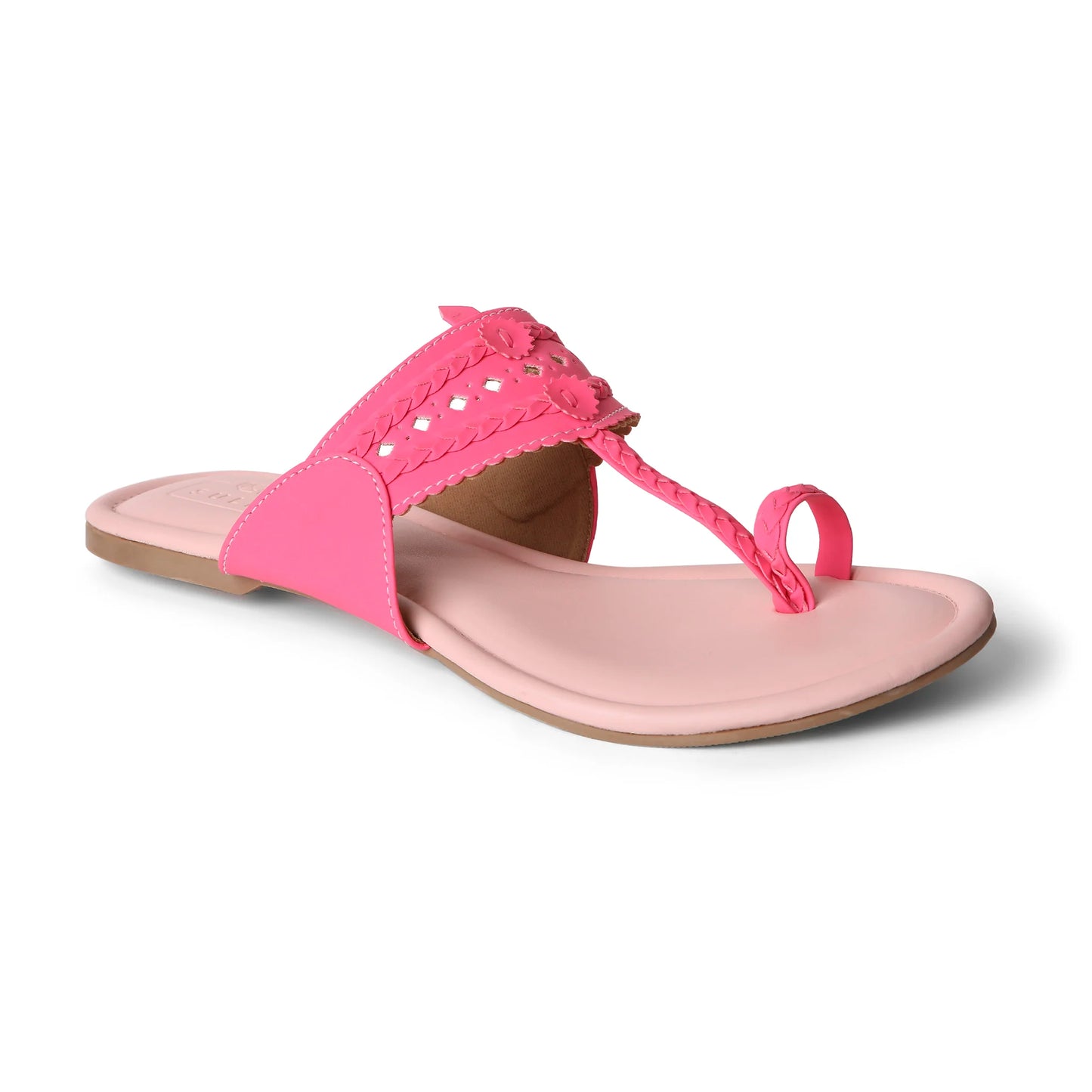 Light Pink And Neon Pink Kolhapuri
