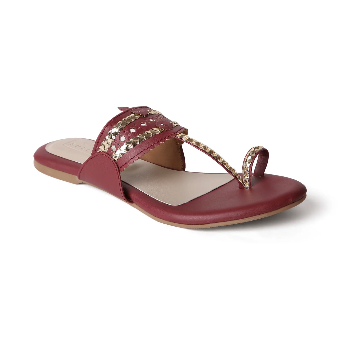 Maroon And Gold Kolhapuri