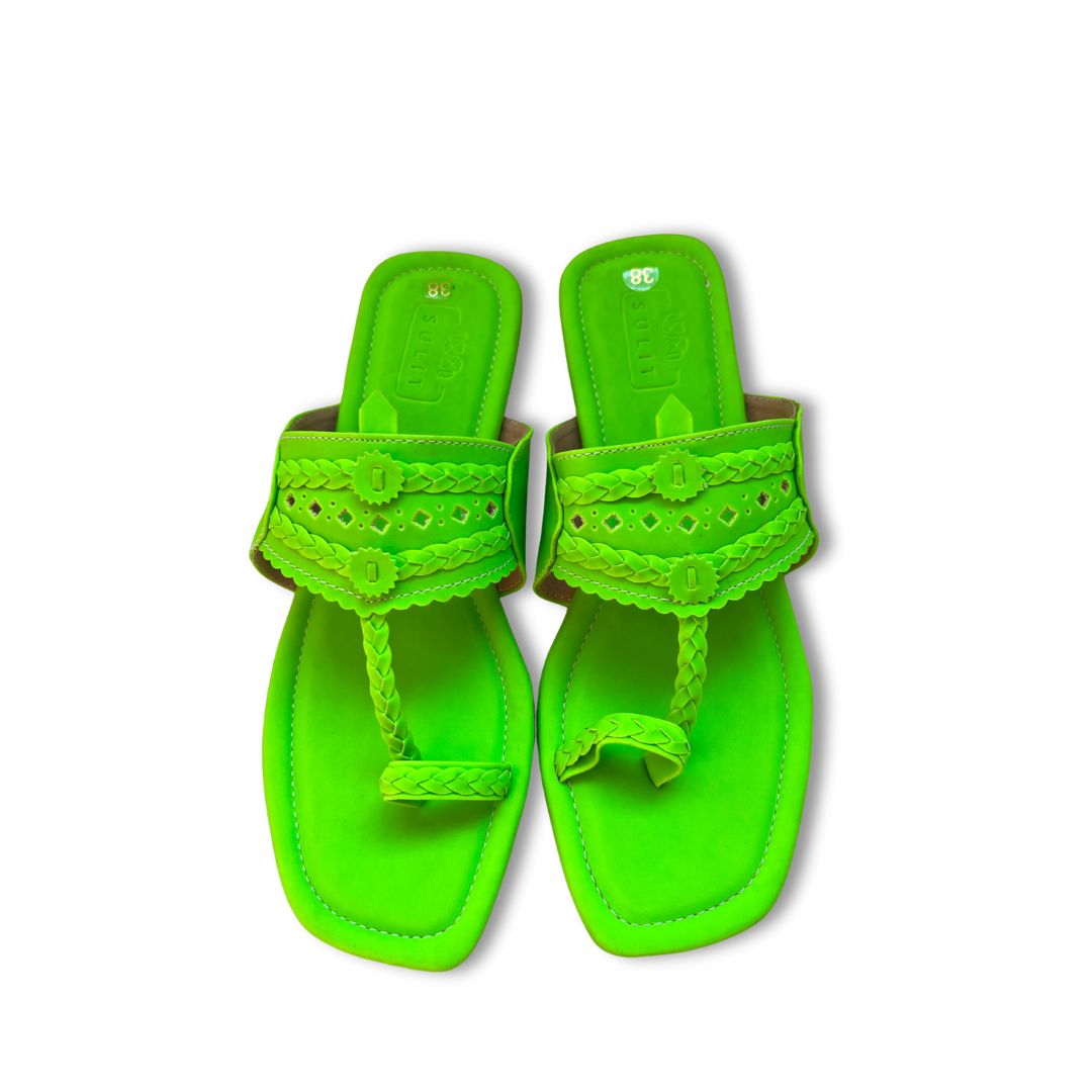 Neon Green Kolhapuri