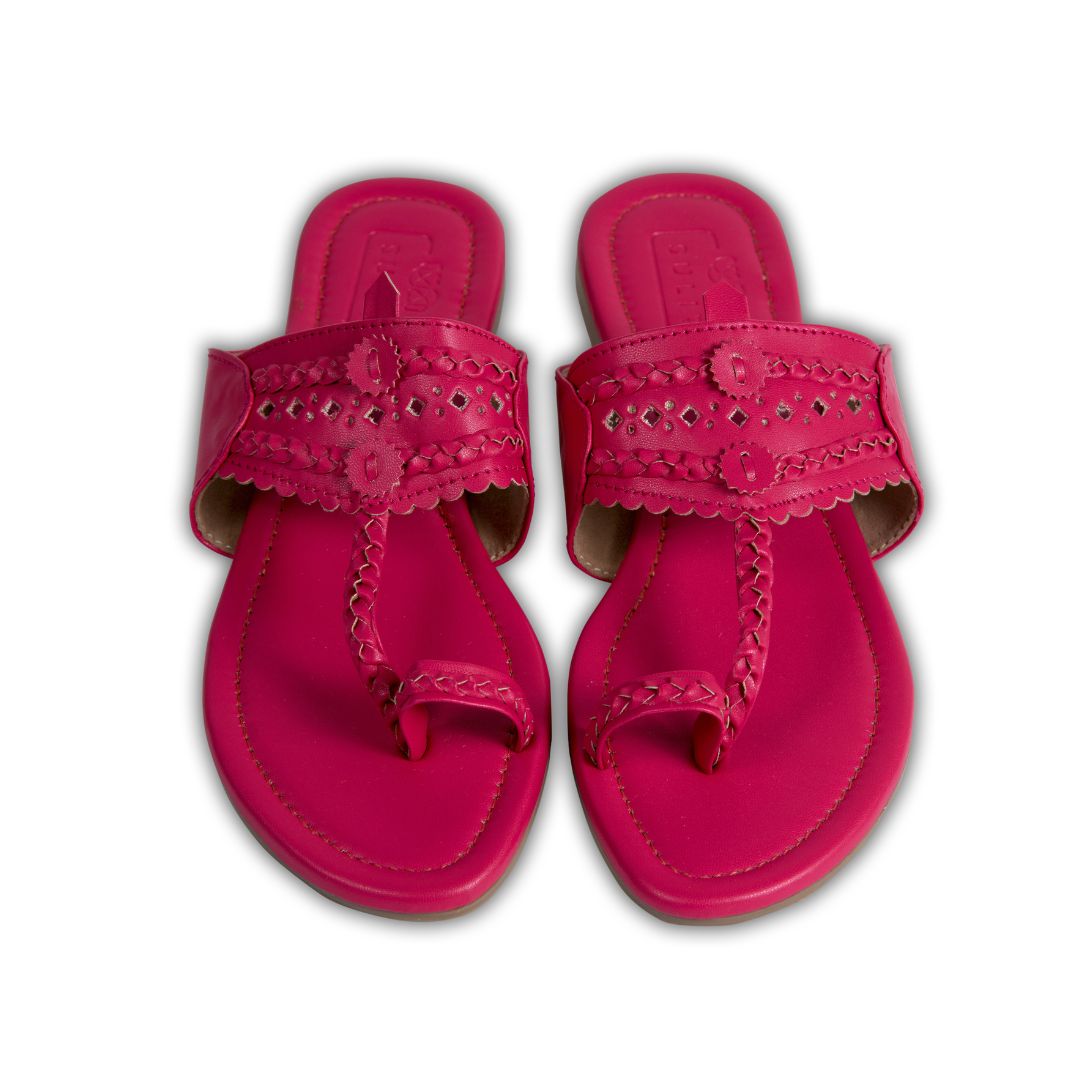 Fuschia Pink Kolhapuri