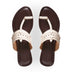 DARK BROWN AND BEIGE KOLHAPURI FLAT