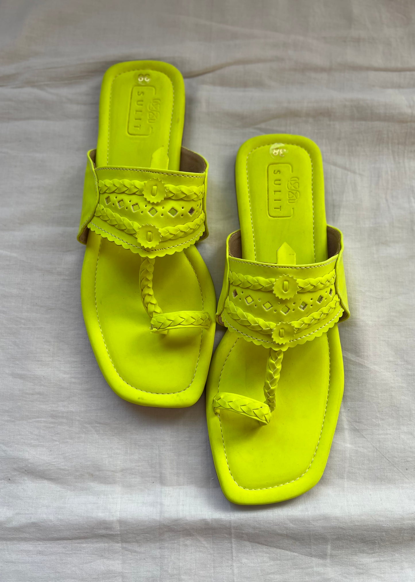 Neon Yellow Kolhapuri