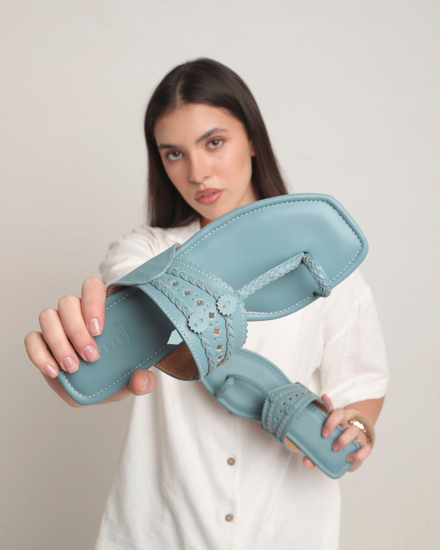 STONE BLUE KOLHAPURI