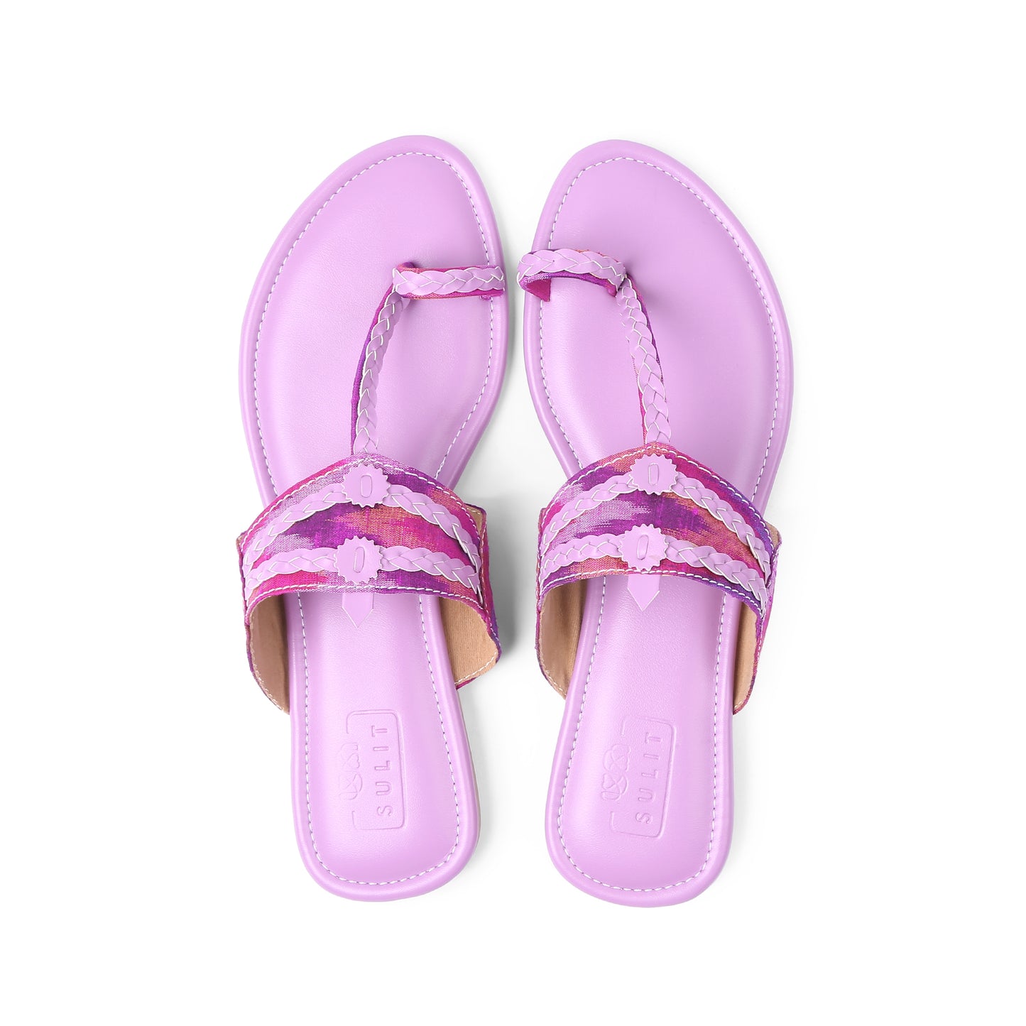 Purple Ikat Kolhapuri