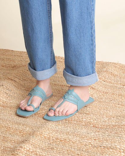 STONE BLUE KOLHAPURI