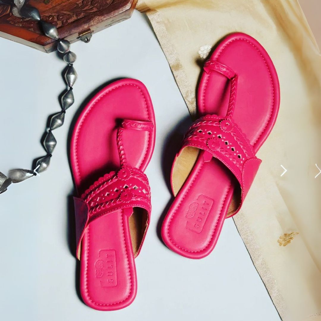 Fuschia Pink Kolhapuri