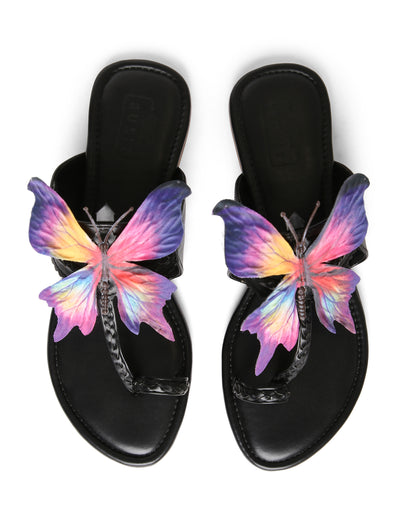 BLACK FLUTTER KOLHAPURI