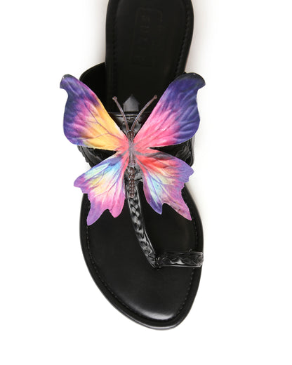 BLACK FLUTTER KOLHAPURI