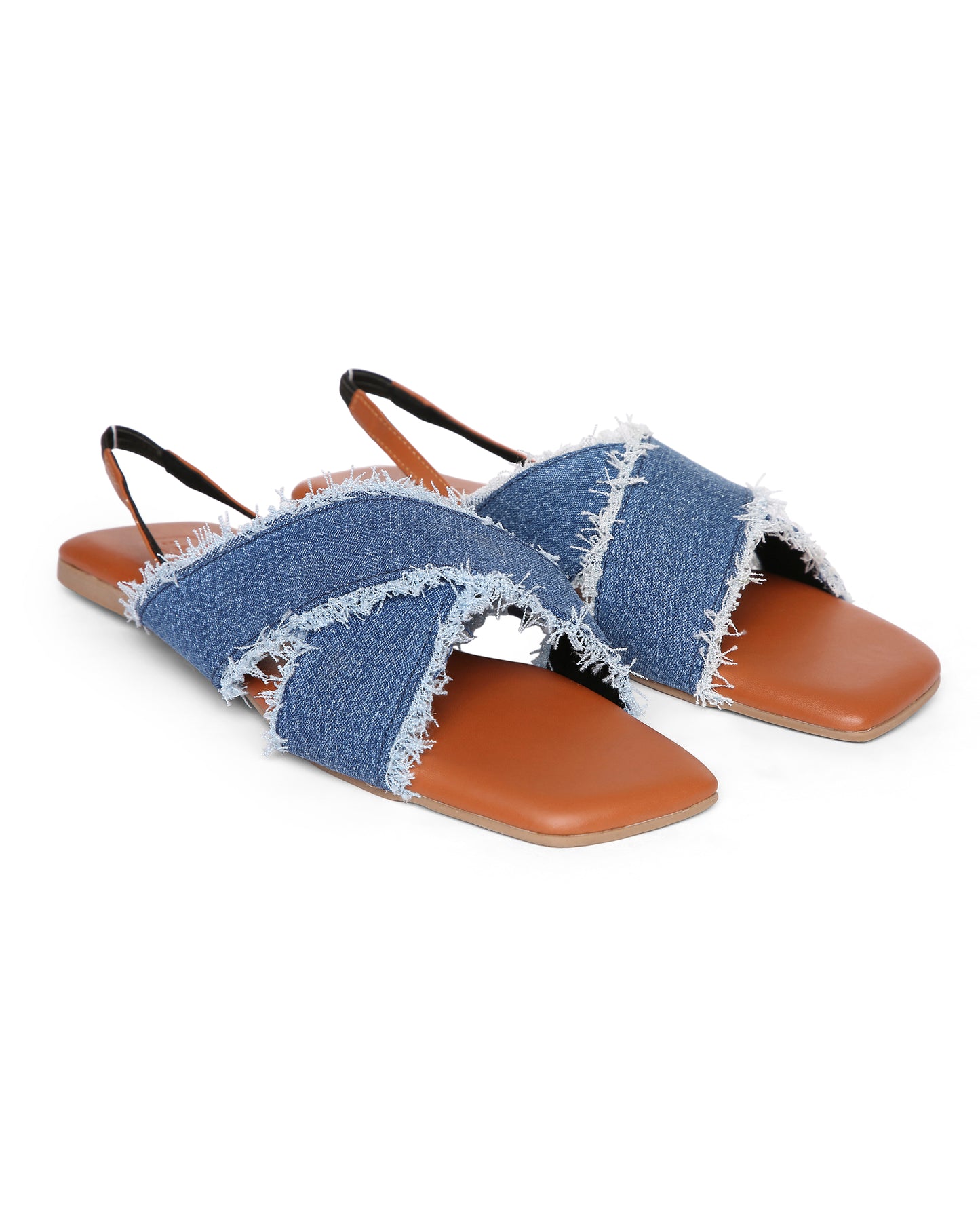 Denim Tan Sandals