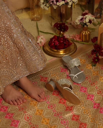 SILVER MATKA BLOCK HEEL