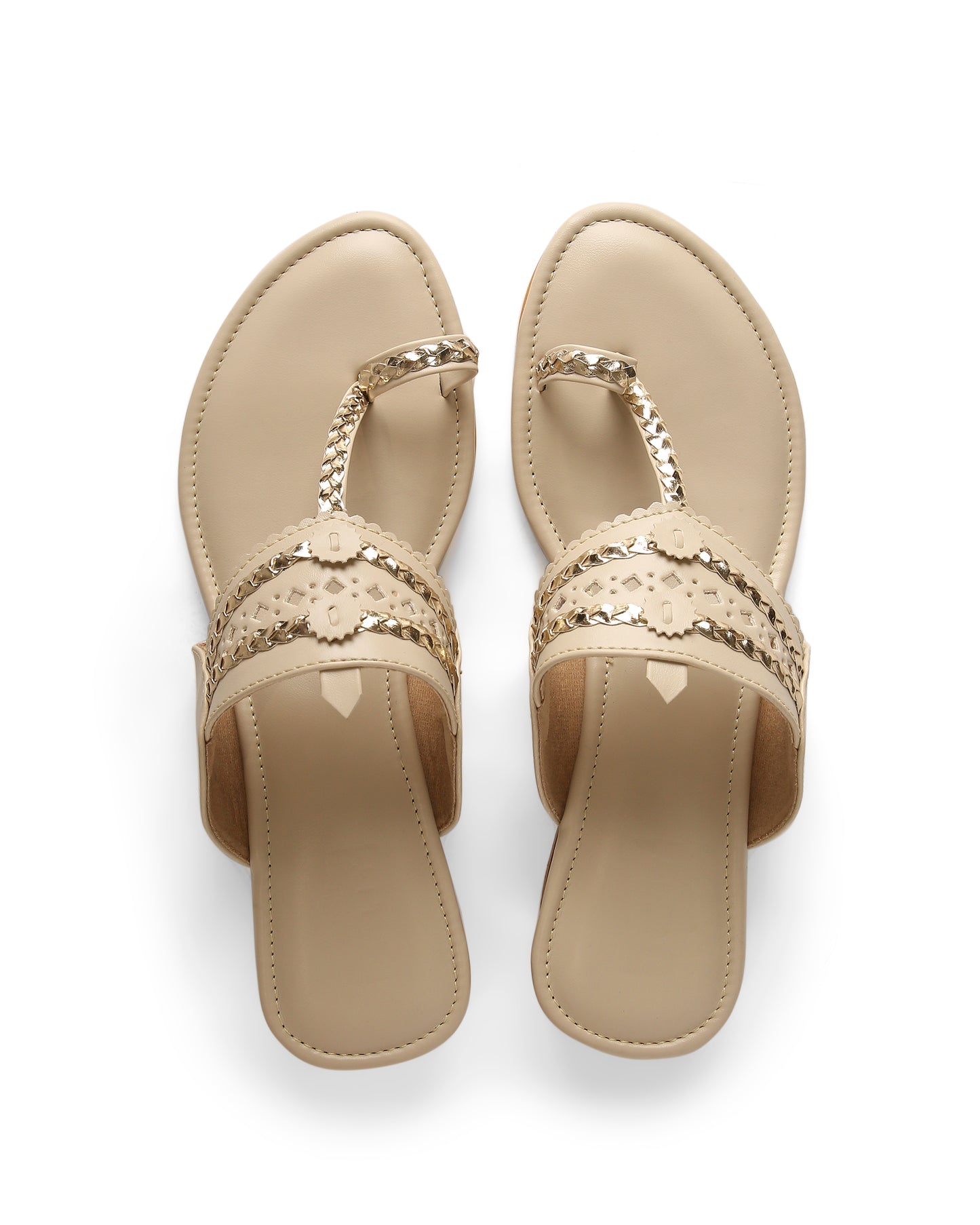 BEIGE BOX HEEL