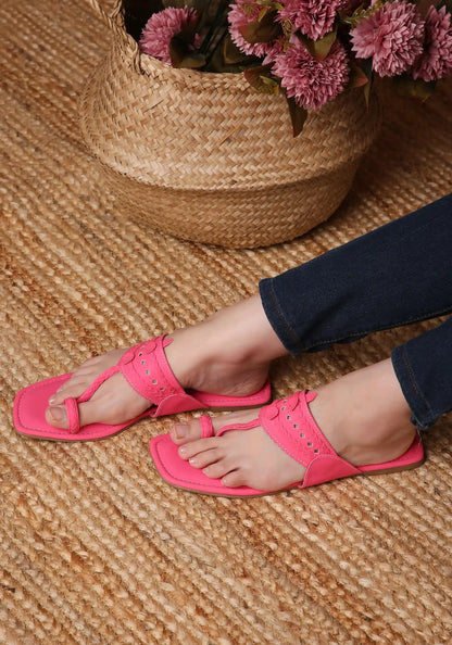 Neon Pink Kolhapuri