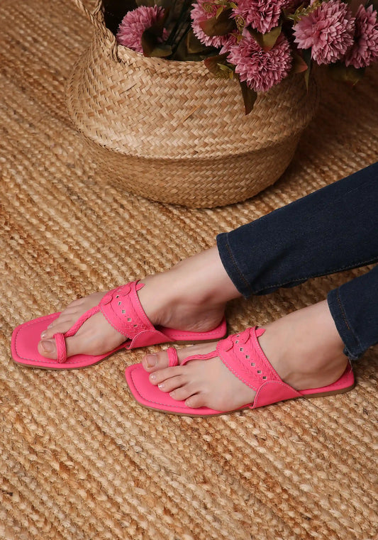 Neon Pink Kolhapuri
