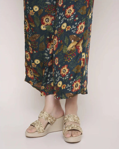 Floral Patta Wedge