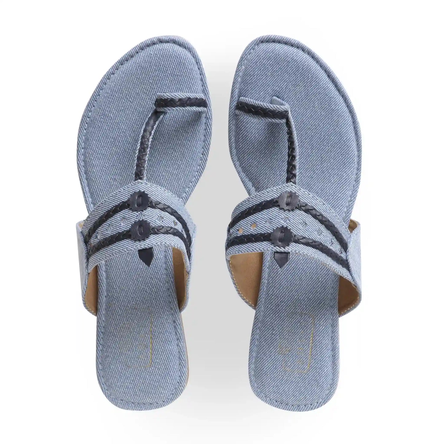 Denim Kolhapuri