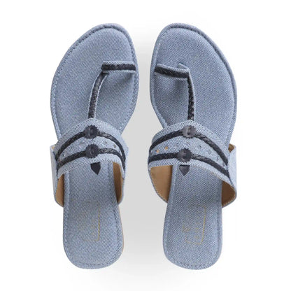 Denim Kolhapuri