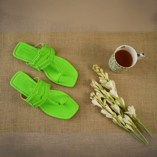 Neon Green Kolhapuri